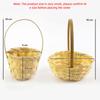 With Handle Braid Flower Baskets Yellow Weaving Basket Creative Handheld Baskets  Bedroom
