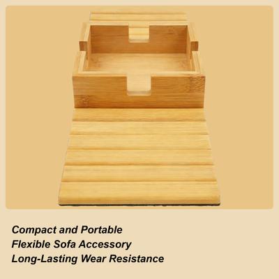 Wood Couch Arm Tray Anti-Slip Foldable Sofa Armrest Tray Square Sofa Protective Pad For Drinks Snacks Remote Control