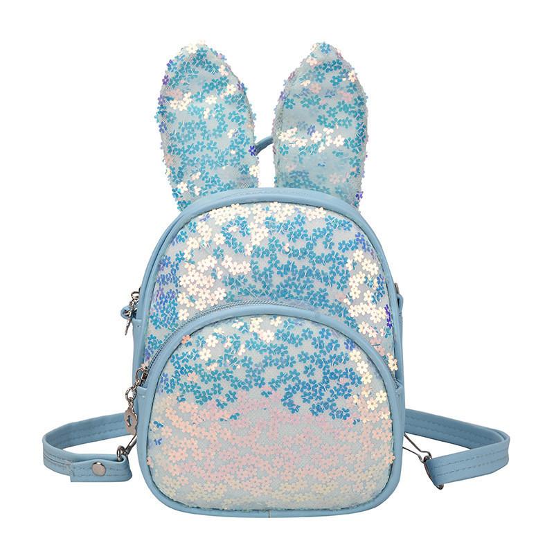 Adorable Pu Kids Backpack With Sequins Fashionable Princess School Bag For Girls