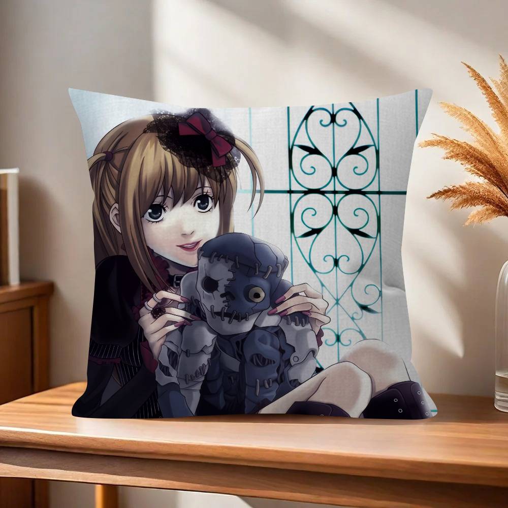 Anime Death Note hororr  Cushion Cover Inches Farmhouse Decor Home Throw Pillow Covers for Couch Decorations