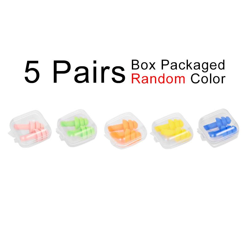 

5/10Pairs Silicone Ear Plugs Colorful Earplugs Boxed Package Reusable Noise Reducing Ear Protector Props Home Daily Supplies ZYF