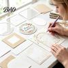 Multi Shape Acrylic Stencils 5PCS Needlepoint Templates Set, Precision Center Hole Design, Fabric Pattern Marking Tools Round/Square/Rectangle/Oval