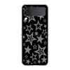 Phone Cover For Samsung Galaxy Z Flip 7 6 5 4 Case Transparent For Samsung Z Flip 3 Hard PC Bag Silver Five-Pointed Star Pattern