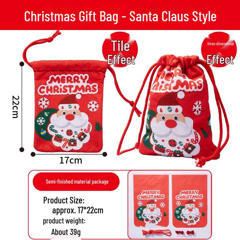 Handmade DIY Christmas Eve Apple Gift Bag for Children s Craft & Gift Wrapping
