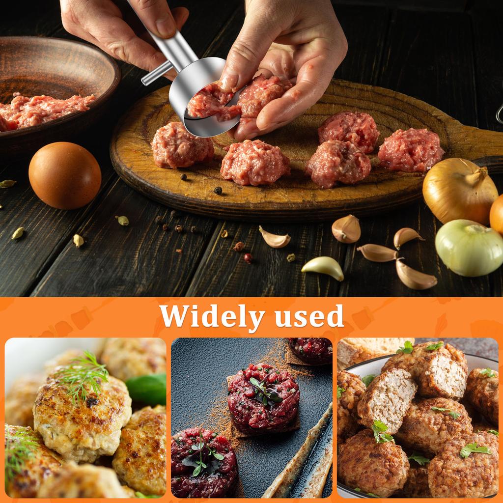 Falafel Meatball Scoop Maker Tools Stainless Steel Professional Falafel Maker Scoop Nonsticky Falafel Mold Kitchen Accessories