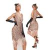 Vintage Sequin Dress Gatsby Ball Fringed Dress Party Banquet Dress Beaded Dress