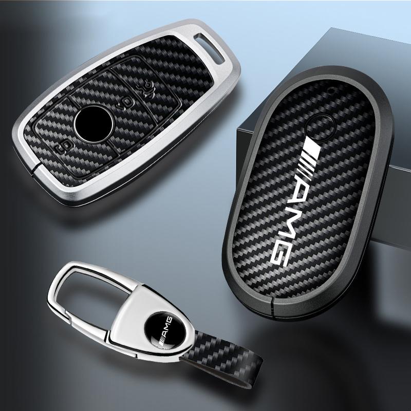 AABCV1 Car Key Case Cover Accessories For Mercedes Benz A C E S G Class GLC CLE CLA GLB GLS W177 W205 X167 AMG W223 W206 C260 C300 S400