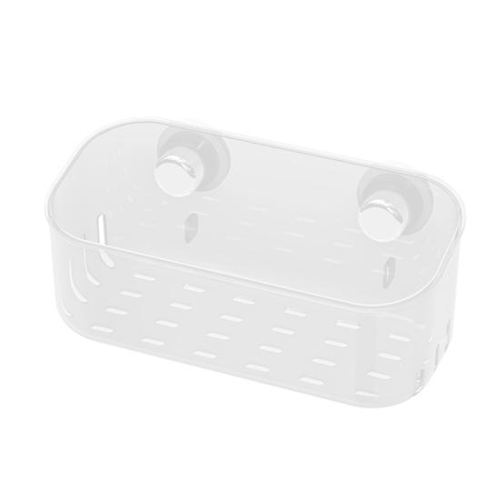 Sponge Holder Suction Cup Sink Corner Rack Large Capacity Strong Load-bearing Easy To Install Kitchen Sink Caddy Organizer