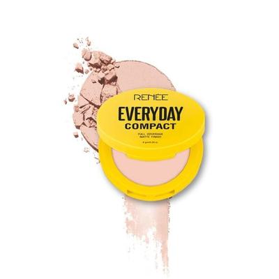 RENEE Everyday Compact Powder - Marble, Matte Finish, High Coverage, Ultralight & Silky Smooth Finish, Enriched with Vitamin C & H Yaluronic Acid, 8Gm