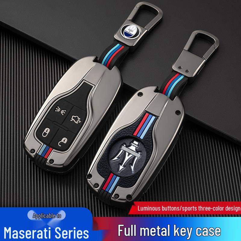 Maserati Levante & Ghibli Schlüsselhülle - Premium Metallschalenabdeckung