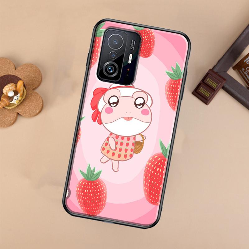 Cottagecore Fruit Strawberry Frog Case For Xiaomi POCO X7 Pro X3 X5 X6 F3 F5 F6 M6 Pro 11T 12T 13T 14T Pro 13 14 Ultra Cover