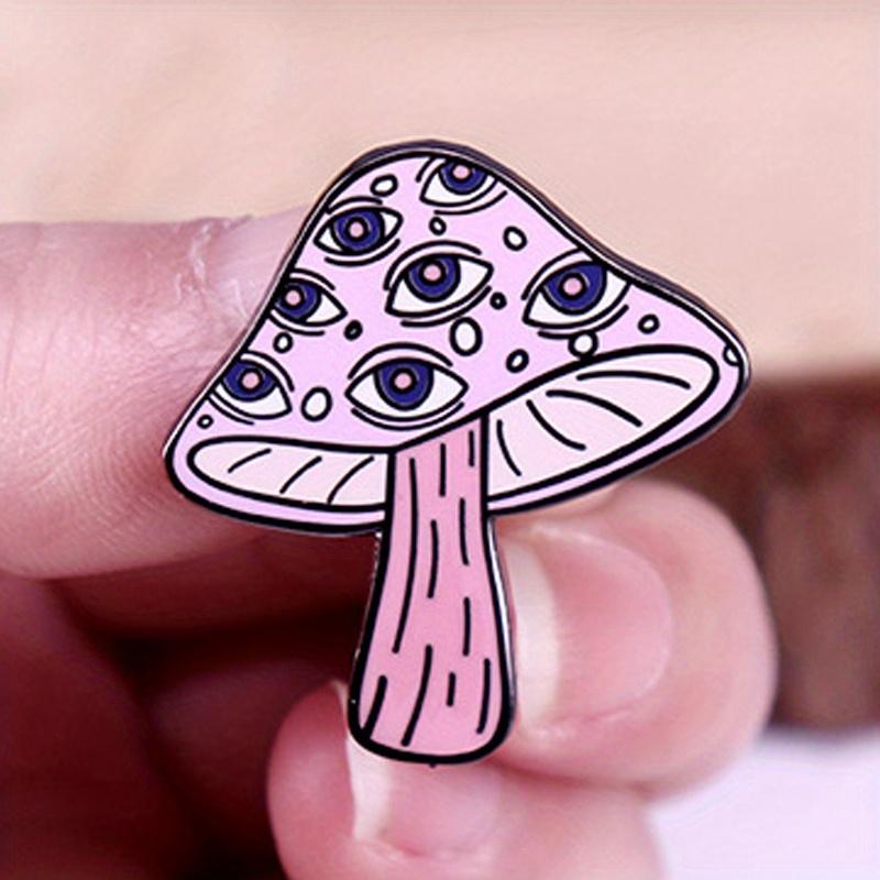 Mushroom Eyes Brooch Accessories Backpack Clothing Needle Buckle Badge