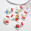 24/120PCS Cartoon DIY Accessories Apple Kitten DIY Resin Accessories Phone Case Hair Clip Keychain Pendant Accessories