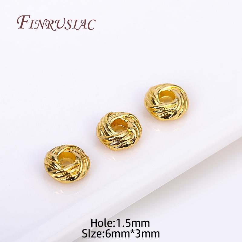 Jewelry Making Beads Accessories 14k/18k/Rhodium Plated Metal Separator Beads For DIY Make Beading Jewellery Findings Wholesale