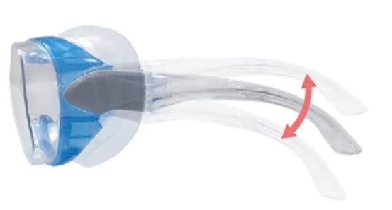 Riken Optec G Schutzbeschichtete Brille Blau RC-01B VF-P Schutzbrille, VF-plus + Linse, Kompatibel,