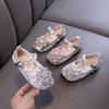 Nuovo stile autunnale da signorina per bambina scarpe singole da principessa con strass scarpe in pelle scarpe da esibizione di danza