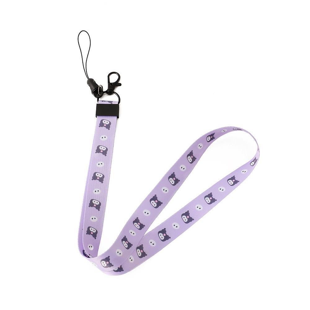 Ins Korean Version of The Girl Cartoon Hanging Neck Lanyard Student Hard Card Holder Long Rope Work Permit Mobile Phone U Disk Long Hanging Rope