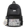 Schoolbag new ins fresh and sweet backpack for junior high school students simple and versatile large-capacity schoolbag lightweight