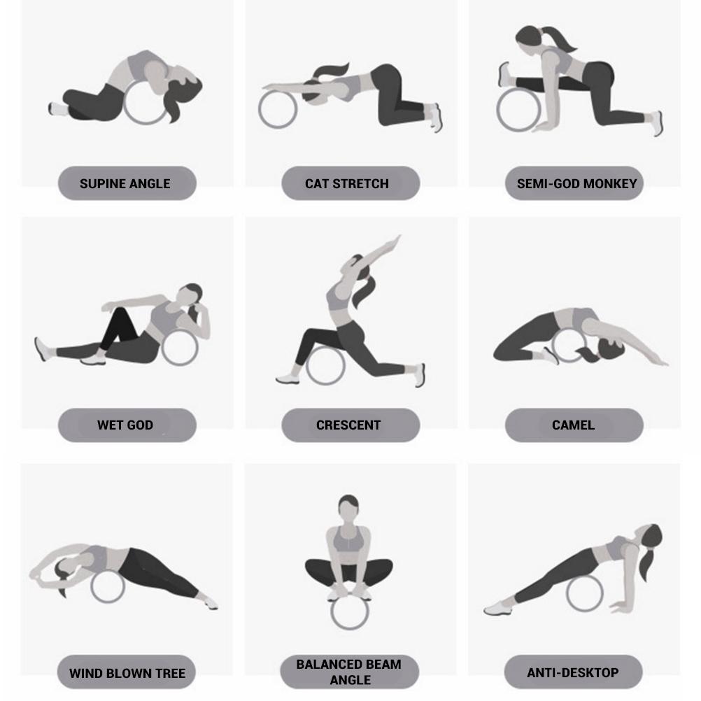 Roată Yoga din Lemn Pilates cu Buddha Lotus Profesionale TPE Cercuri Yoga Antrenament Sală de Gimnastică Antrenament Spate