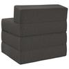 Folding Sofa Bed Dark Grey 200 x 70 x 15 cm Fabric