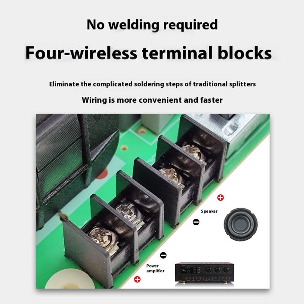 Bass Frequency Distributor 1500W Audio Crossover Filter Crossover Frequency Distributor Divider for Home Theater Car Speakers