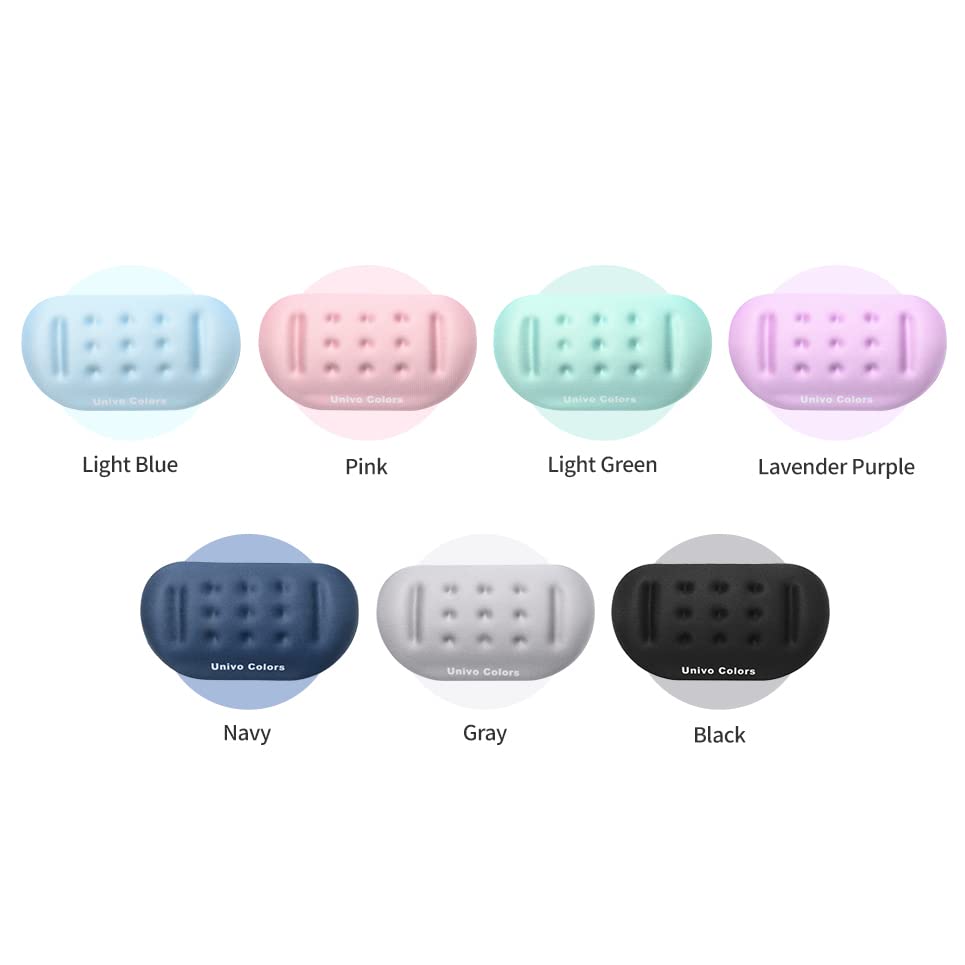 UnivoColors Maus-Handgelenkauflage, Ermüdungsreduzierend, Atmungsaktiv, Nicht-Irritierend, Ergonomisches Design, Weiches Material, Stressabbau, mit Massagelöchern (Licht
