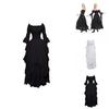 Qita Medieval Halloween Cosplay Dress With Binding Waist And Court Style Long Skirt European And American Fantasy Elements Sizes S-xxl)