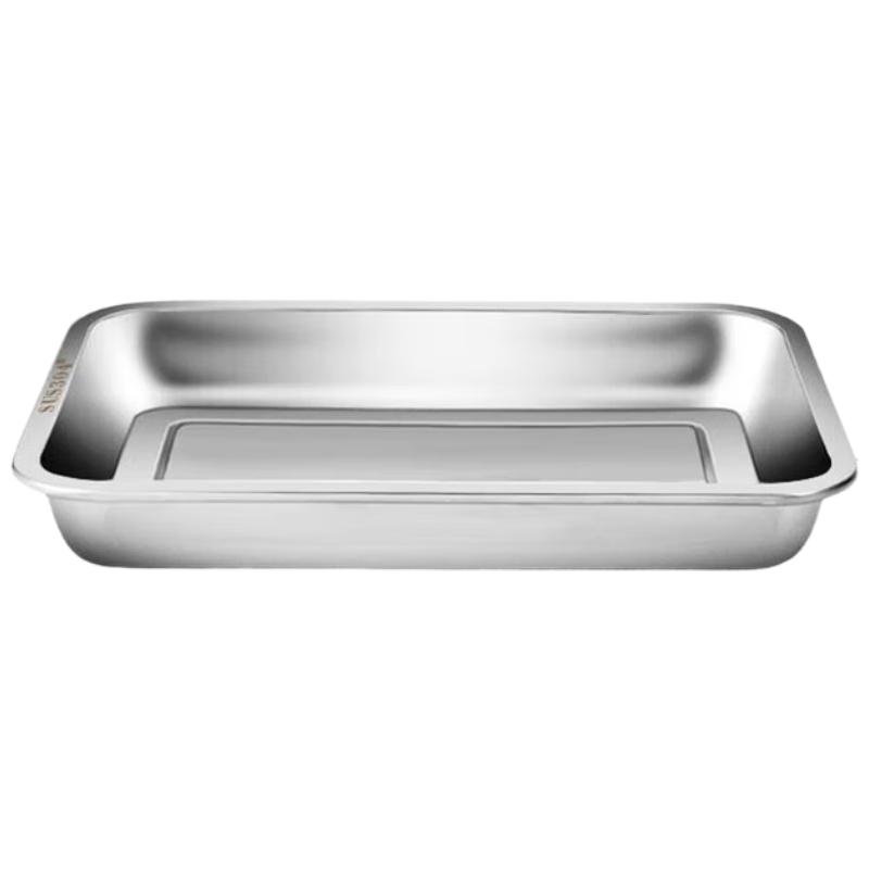 304 Stainless Steel Rectangular Steamer Tray