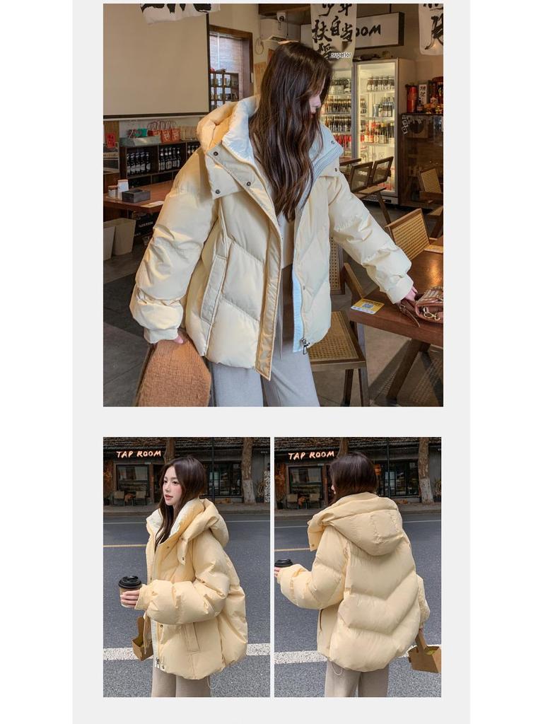 Authentic 2025 Girls' Thickened Hooded Winter Down Jacket