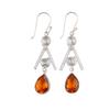 Citrine Gemstone 925 Sterling Silver Jewelry Handmade Drop/Dangle Earrings 2.4" EE-86-1