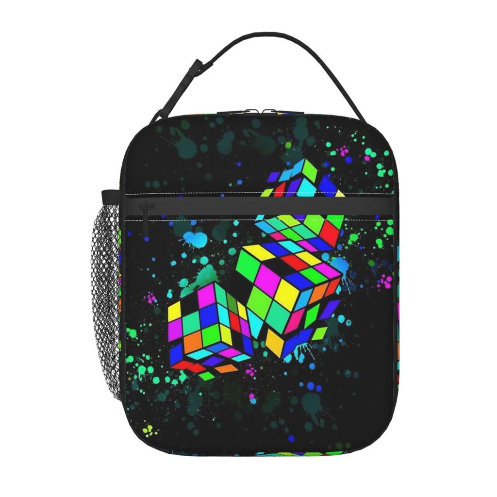 Borsa Termica per Pranzo Rubiks Rubiks Rubics per Donne Bambini Scatole per Cibo Portatili Lunch Box Termico Borsa a Shopper
