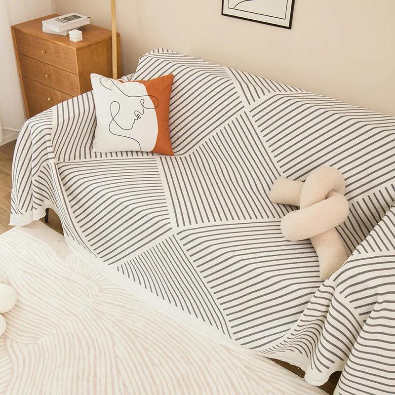 Polyester Baumwolle Bedrucktes Sofa Handtuch Chenille Sofa Decken All-Inclusive Überwurfstoff Vier Jahreszeiten Sofa Handtuch Anti Katzenkratzer