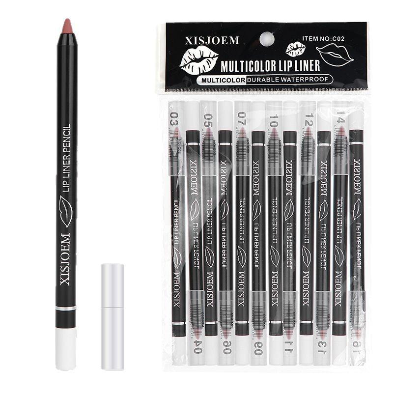 Wasserfester, samtig-matter Lippenstift & Lipliner: Langanhaltendes, farbschonendes, exklusiv grenzüberschreitendes Make-up-Tool