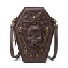 Casket Crossbody Bag Hard-Sided Portable for Concerts, Cosplay, Goths