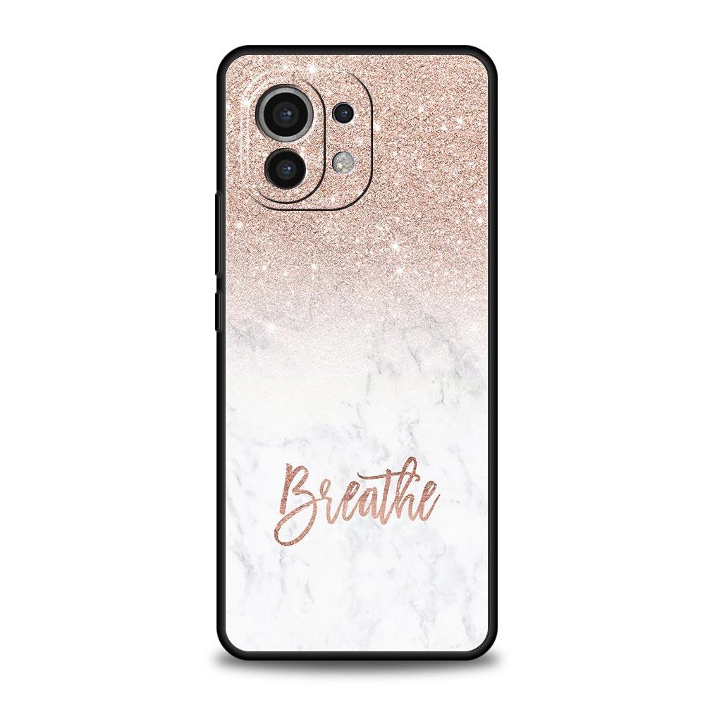 

Чехол для телефона для Xiaomi Mi 17 15 14 13 12 11 Ultra 15T 14T 13T 12T 11T Pro Lite 5G Мягкий ТПУ Capas Розовый Блеск Fundas Capas Xiaomi 12