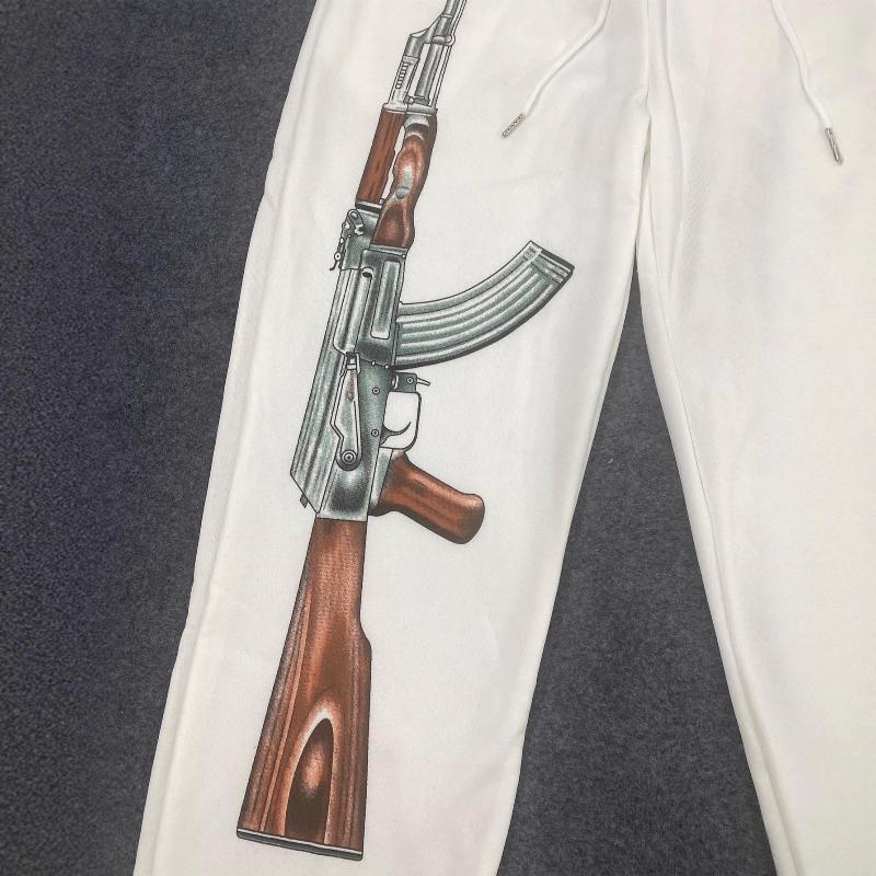 Europäische und amerikanische Retro-Street-Hip-Hop-Y2K-Muster bedruckte lockere Freizeithose