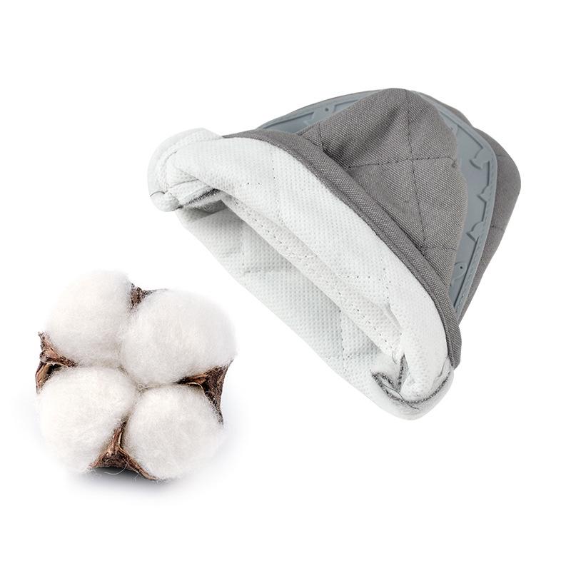 Fish-Shaped Silicone Half-Finger Heat-Resistant Glove with Cotton Padding - Multipurpose for Oven and Microwave