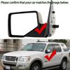 Seitlicher Rückspiegel Heizglas Beheizte Spiegelglaslinse Passend für Ford Explorer Mk4 2006-2010 Seitentür Außenspiegelglas