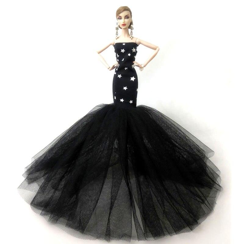 Mermaid Dress For Barbie Doll Clothes Formal Fishtail Wedding Dress Party Gown For Barbie Doll Clothes Handmade Dresses Toy