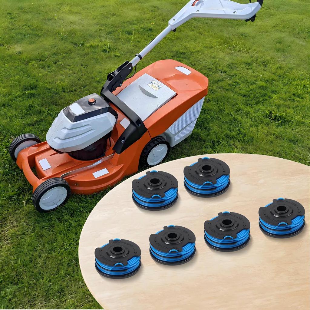 Replacement Spool Set with 6pcs of 2924229082 and 1pcs of 3410468 Cap for Greenworks Trimmers and User Friendly