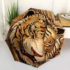 1PC Tiger Print Automatic Open/close, All-Season Portable Folding Umbrella for Women & Men yy250919163