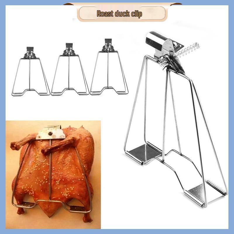Stainless Steel Heavy-Duty Roast Duck Clip with Screws