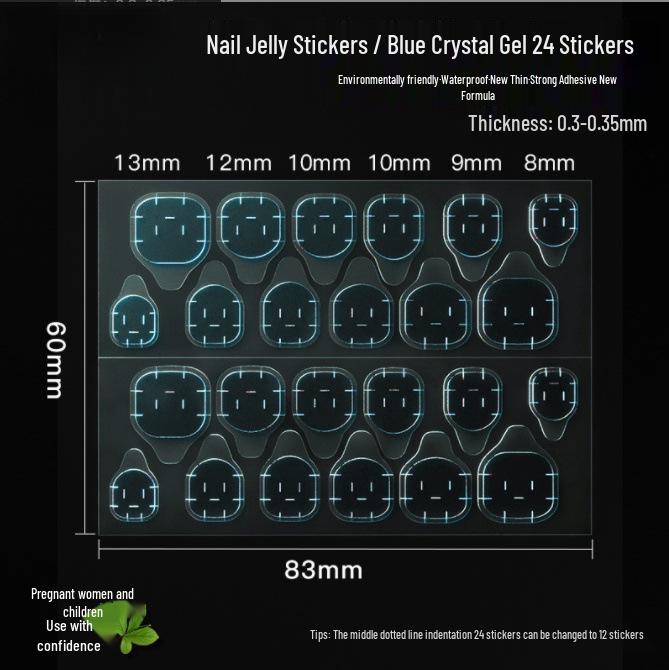 

Ultra-thin Waterproof Blue Jelly Glue: Long-lasting Double-sided Nail Art Adhesive Sticker, Extra Sticky and Upgraded Version