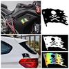 Piracka Flaga Czaszka Naklejka na Samochód Winylowa Naklejka Wodoodporna na Szybę Samochodu Ciężarówki Motocykla Czarno-Biała Laserowa Dekoracja