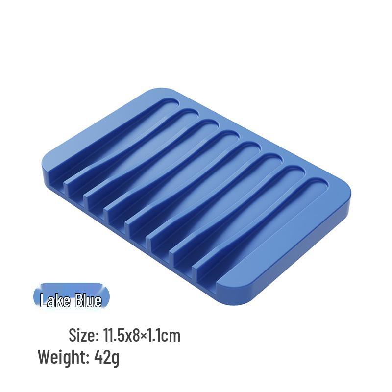 Silikon-Seifenschale im japanischen Stil: Kreatives Ablaufrinnen-Aufbewahrungsfach für Bad und Küche