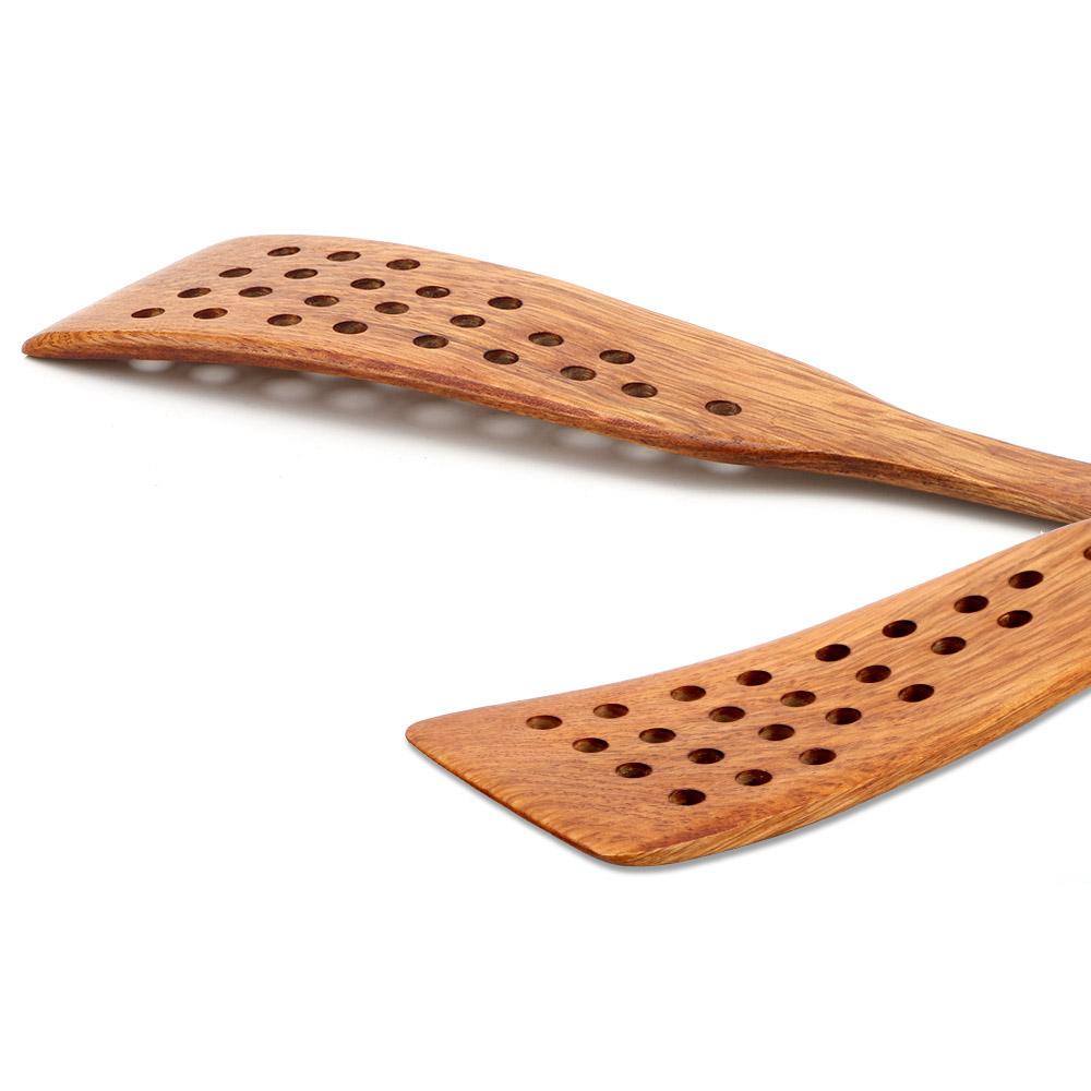 Non-Stick Pan Filter Shovel Kitchen Accessories Kitchen Cooking Tool Wooden Spatula 24 Holes Frying Steak Shovel