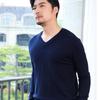Męski Sweter Plus Size Jednolity Dekolt V - Jesień/Zima Biznesowy Dzianinowy Pulower