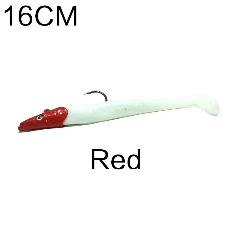 Soft Lure Bait Silicone Jig Fish Head Sinking Fishing Lure for Fresh and Salt Water Vivid Natural Live Body Jigging