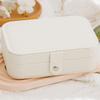 PU Leather Jewelry Box, Multi-Layer Organizer, Compact Lightweight Protective Jewelry Holder, for Rings Earrings Bracelets