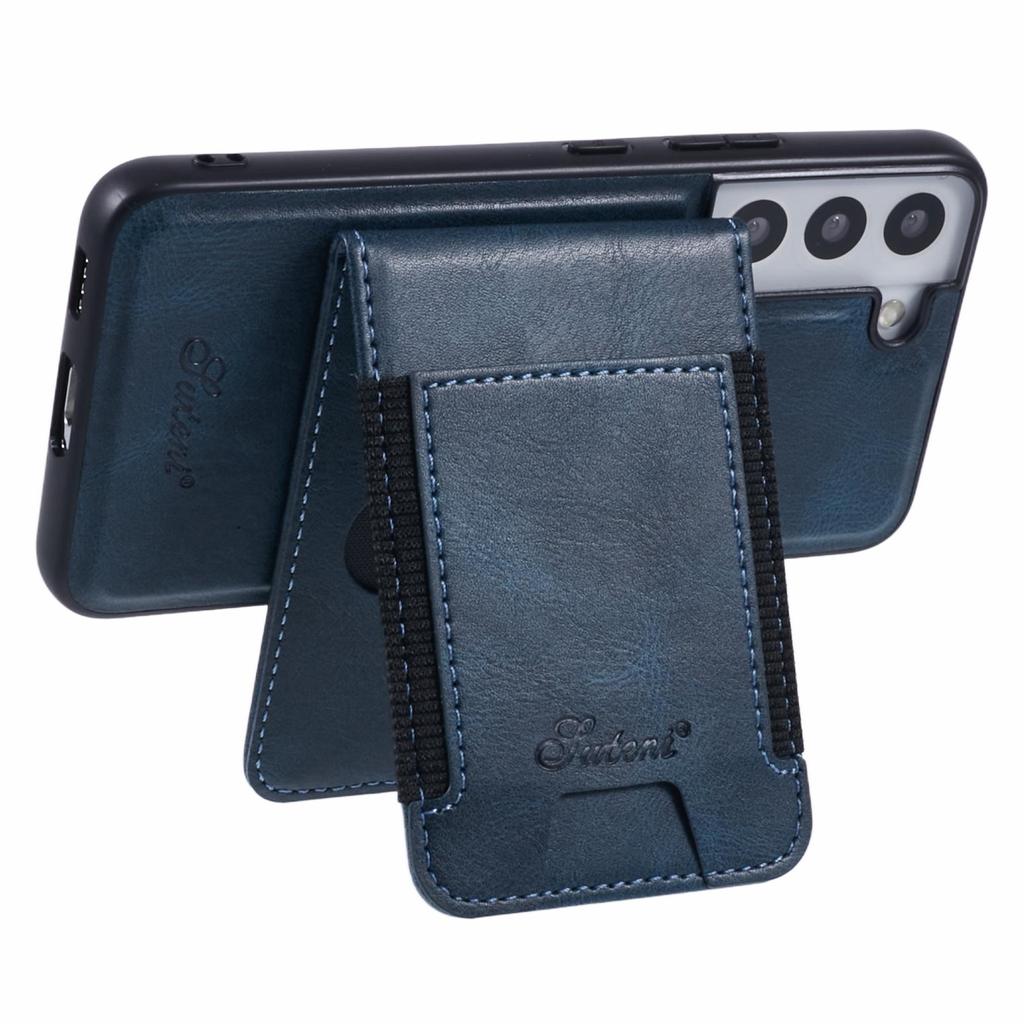 SUTENI H17 For Samsung Galaxy S22 5G Magnetic Case Card Holder Kickstand Phone Cover